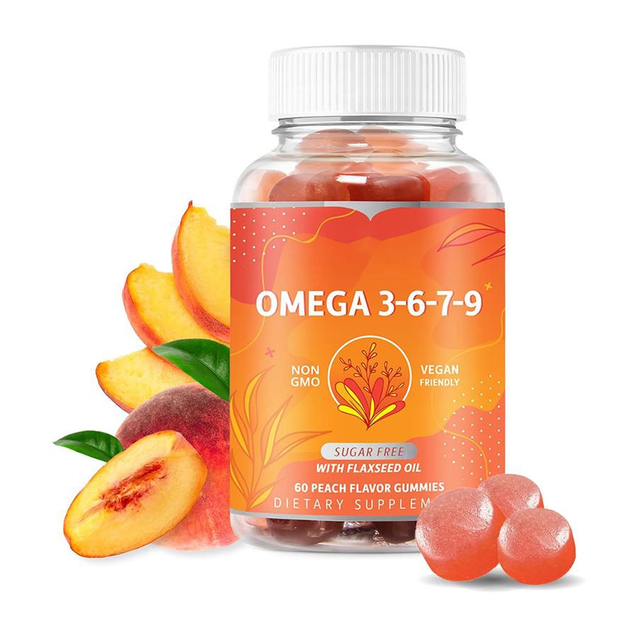 Omega 3 6 7 9 Gummies восхитительная, семейная диетическая добавка