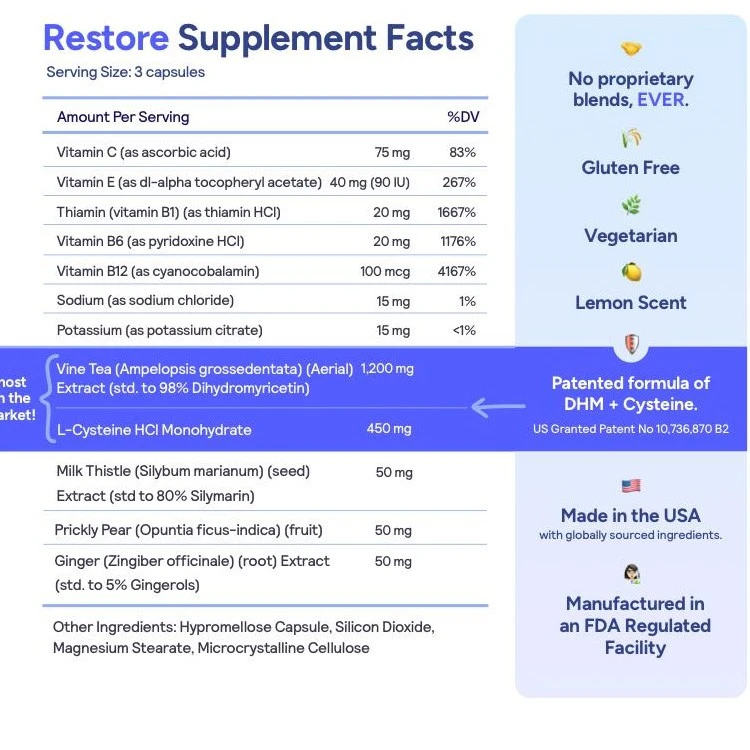 Restore After Alcohol Aid suppliers